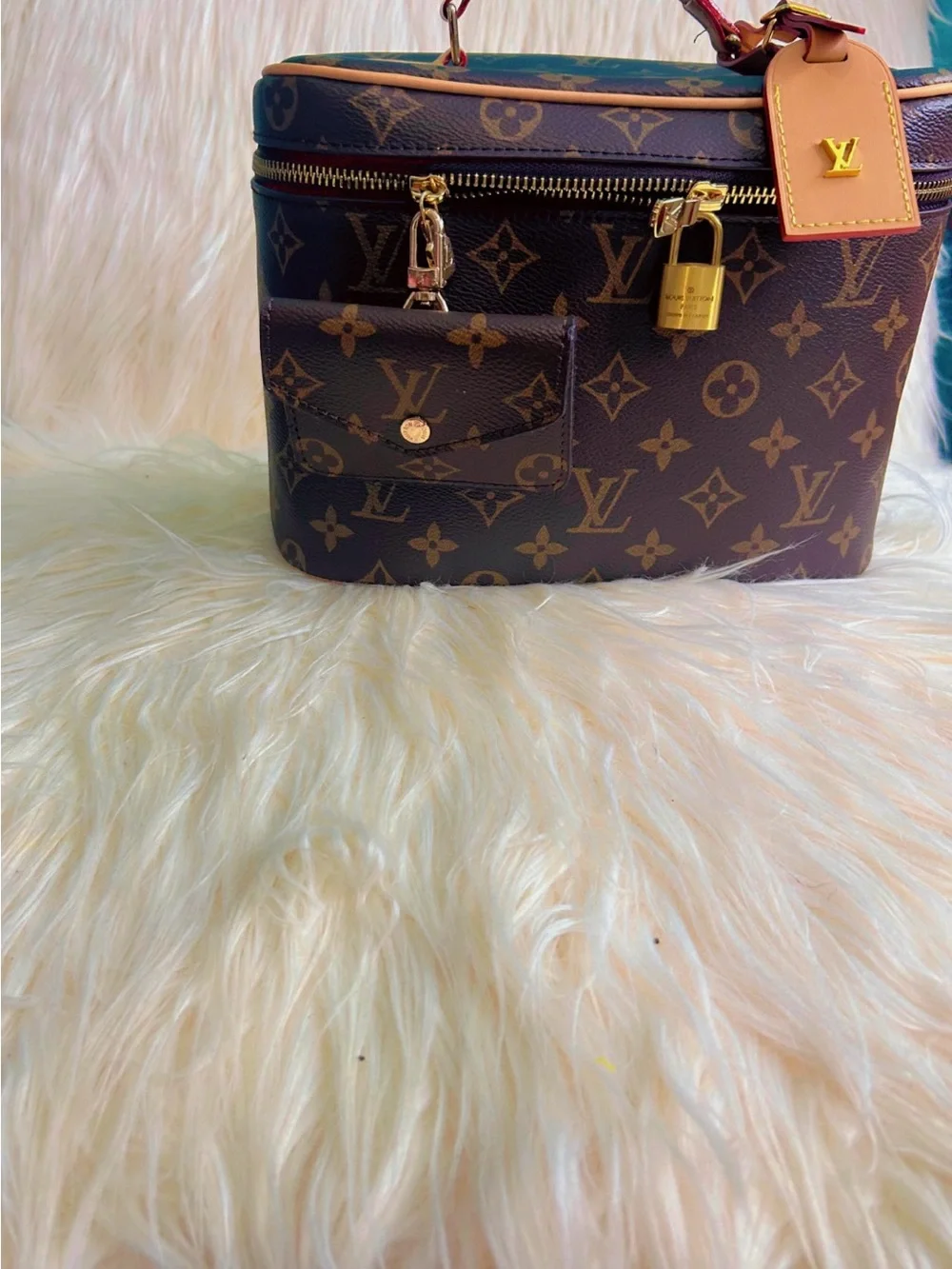 Louis Vuitton Monogram Cosmetic Vanity Case with Vachetta Trim